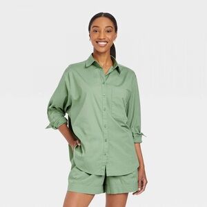 LONG SLEEVE OVERSIZED BUTTON-DOWN BOYFRIEND SHIRT